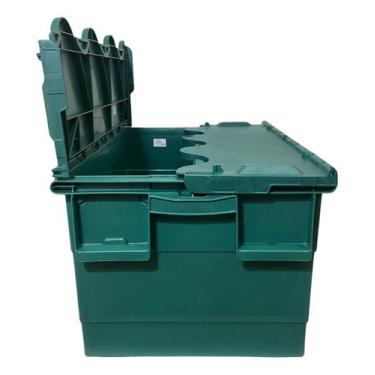Imagem de Caixa Organizadora Container Forte Verde 47 Lt Trava Plasnew