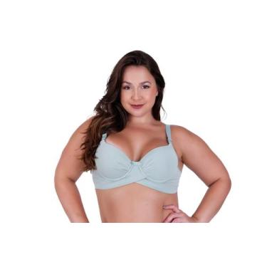 Imagem de Sutiã Plus Size Cruzado Alça Grossa Reforçada Bojão - c7 ALICE - TERRA
