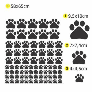 Imagem de Adesivo Parede Pata Dog 9,5x10 quarto pet - escolhidoporamor