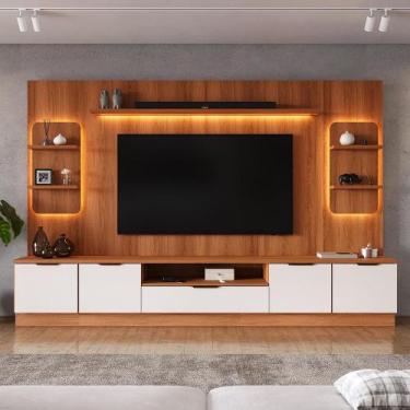 Imagem de Estante Home Para TV Até 75 Noble 270cm Com 2 Torre Nicho LED - Movelo