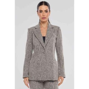 Imagem de Blazer PKS Alfaiataria Tweed Elegance Preto-Feminino