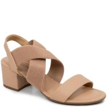 Imagem de Sandália Feminina Elástico Salto Bloco Via Uno 856014-Feminino