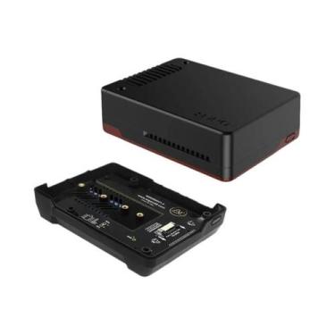 Imagem de Case Raspberry Pi 5 Argon NEO 5 BRED Em Alumínio Com Ventilador Ativo 