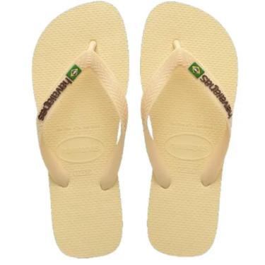 Imagem de Chinelo Havaianas Logo Brasil Buttercream Original-Unissex