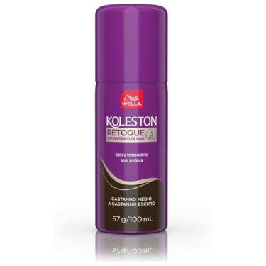 Imagem de Koleston Retoque Instantâneo Spray 100ml - Wella, Castanho Médio a Esc