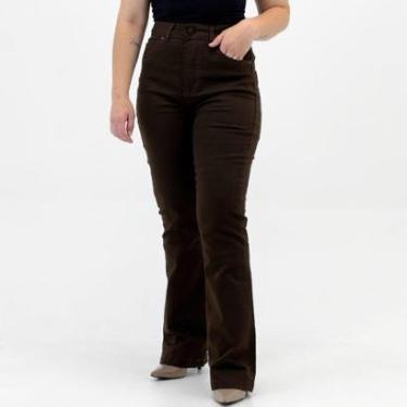 Imagem de Calça Young Style Boot Cut em Sarja Chapa Barriga Feminina-Feminino