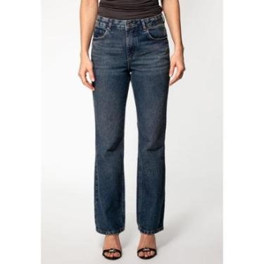 Imagem de Calça Jeans Straight Leg Azul Escuro-Feminino