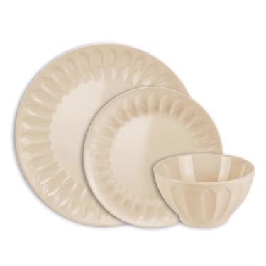 Imagem de Aparelho de Jantar Le Badem em Cerâmica Bege 12 Peças
