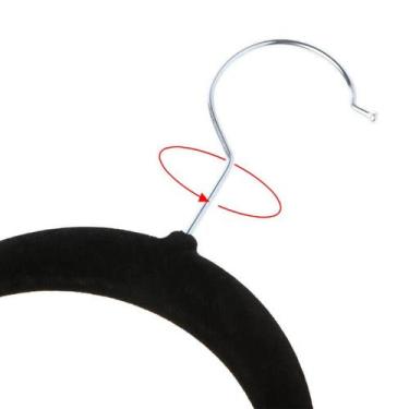 Imagem de Cabides de Veludo Preto 45 Slim Adulto - 100 - Loladecor