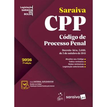 Imagem de Livro - Código de Processo Penal - Legislação Saraiva de Bolso - 7ª Ed