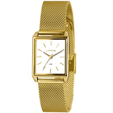 Imagem de Relógio Lince Feminino Dourado Retangular Lqg4766l25 B1kx