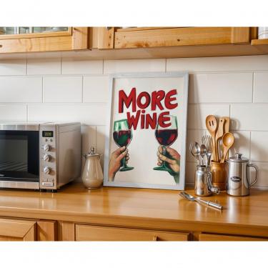 Imagem de Quadro Decorativo More Wine Retangular 30X40 em Canvas com Opção de Vidro Ou sem Vidro...