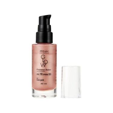 Imagem de Protetor Solar, Primer e Iluminador Glow - Rose Gold FPS70 30ml - Pink