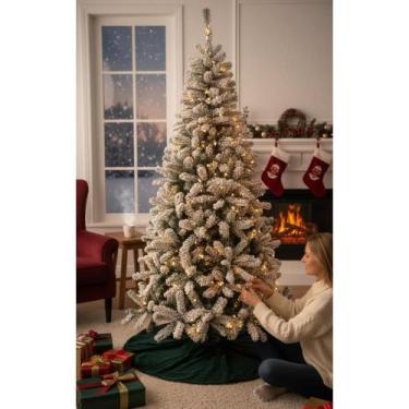 Imagem de Árvore Natal Neve Luxo 2,10m 1062 Galhos Nevada - Congratulations Stor