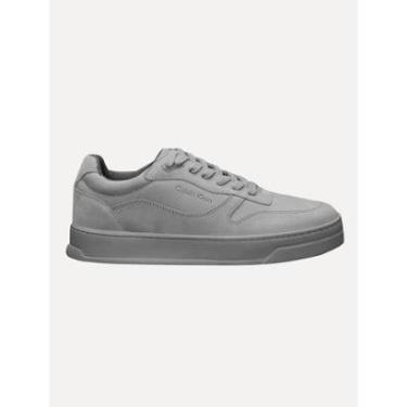Imagem de Tênis Calvin Klein Masculino Layers Queima Lateral Nobuck Cinza Médio-Masculino