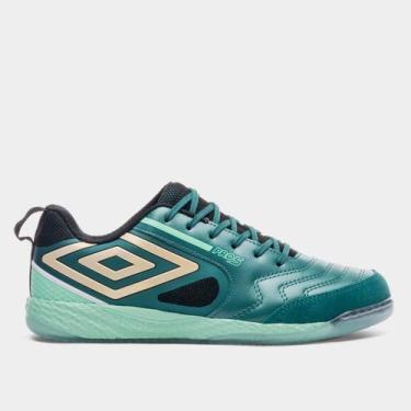 Imagem de Chuteira Futsal Umbro Pro 5 Bump Unissex, Azul petróleo, Preto, 38