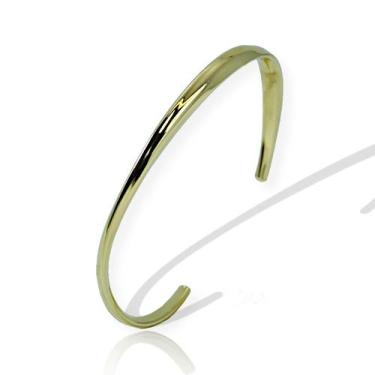 Imagem de Bracelete Feminino Dourado Fio Torcido Folheado a Ouro - Lojas La&Ny P