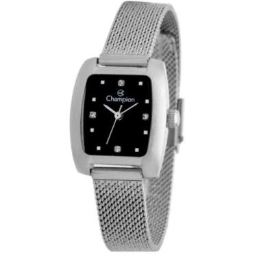 Imagem de Relogio Feminino Champion Prateado quadrado QTZ CF24680T