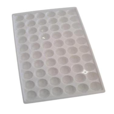 Imagem de Forma de Gelo Molde Diamante Decorativo 60 Cavidades Esferas Branco Dr