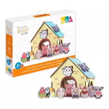 Imagem de Brinquedo Educativo Passa Figuras Animais Da Fazenda Babebi 6023