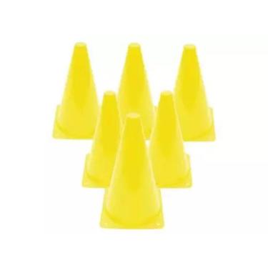Imagem de Kit Com 6 Cones Para Treinamento Amarelo - Kagiva
