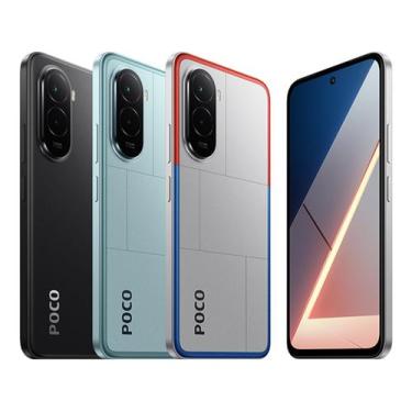 Imagem de Smartphone Poco M7 4G Global Blue 8GB RAM 256GB  Tela 6.74" 90Hz, Câme