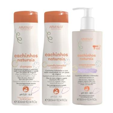 Imagem de Kit Shampoo, Condicionador e Ativador Cachinhos Infantil  Arvensis