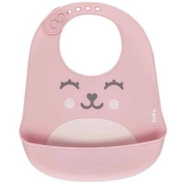 Imagem de Babador Silicone Impermeavel Bebe Menino Menina Gumy Buba, Rosa