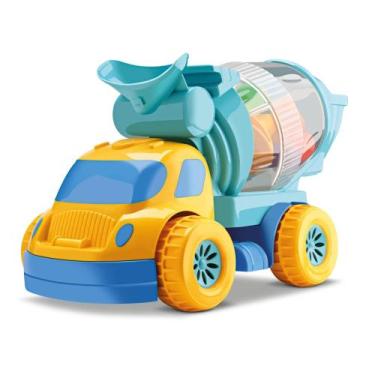 Imagem de Caminhão Betoneira Thunder TrucksSensorial Motor Infantil Presente Cri