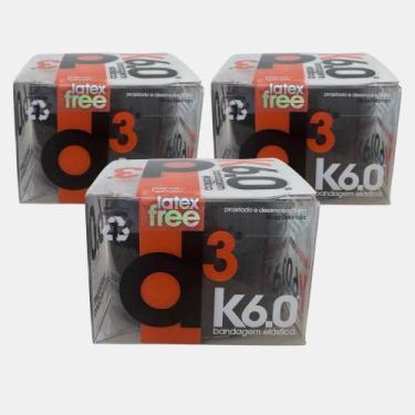 Imagem de Kit com 3und Fita Kinesio Bandagem Elástica 5cmx6mts Fisioterapia Ades