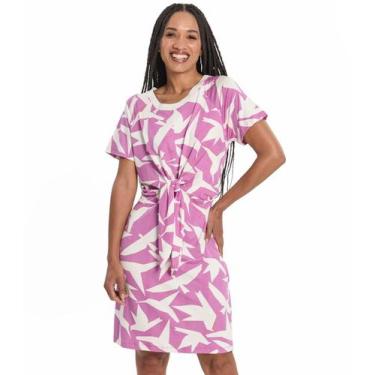 Imagem de Vestido Feminino Pássaros Rovitex Rosa