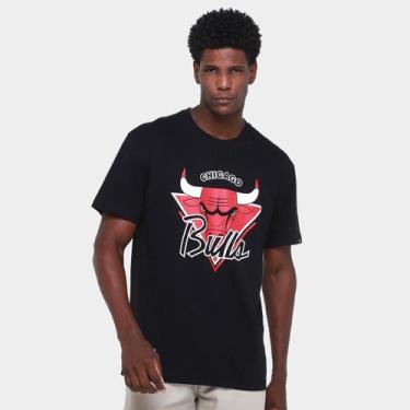 Imagem de Camiseta NBA Chicago Bulls Fashion Fanpage New Era Masculina, Preto, M