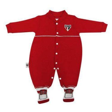Imagem de Macacão Infantil Chuteira São Paulo Oficial - Reve Dor, 3-6 M, Vermelh