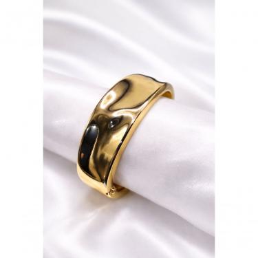 Imagem de Bracelete Feminino 13002A Liga Metálica 6cm X 5cm Dourado Largo Elegante Moderno