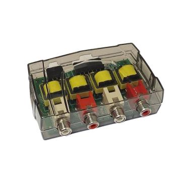 Imagem de Conversor de Audio Rca Soft Bee Áudio Rca 4CH com Superbass para 4 Canais com Controle de Ganho e Filtro Antirruído