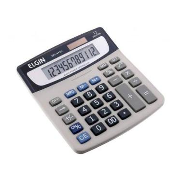 Imagem de Calculadora Mesa Visor 12 Dig. Um Raiz Mv4123 Elgin