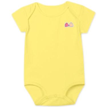 Imagem de Body Bebê Menina Com Proteção Antiviral - Amarelo-Tamanho GB - Marisol