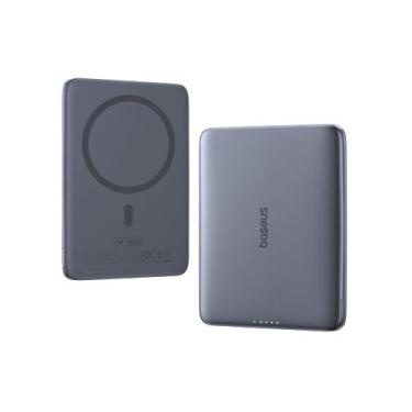 Imagem de Carregador Portátil Magnético Baseus 5000mAh 20W PICGO Turbo, Cinza