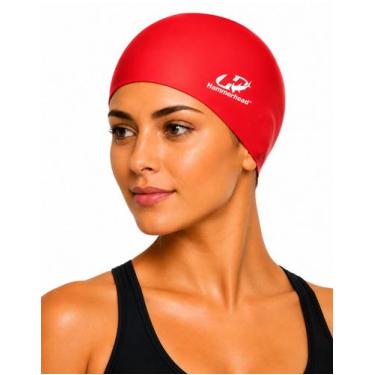 Imagem de Touca Natação Silicone Slim Polybag Hammerhead Alta Elasticidade 30% M