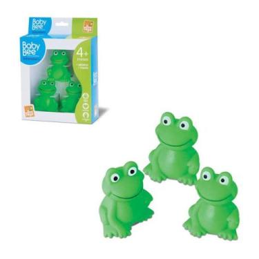 Imagem de Sapinhos Filhotes Bichinhos Infantil Bebê p/ Banho Kit c/ 3 - Bee Toys