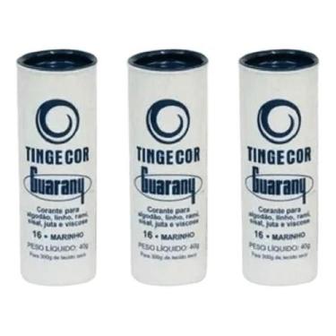 Imagem de Kit c/ 6 Tinta Tecido Tingecor Guarany 40g Azul Marinho
