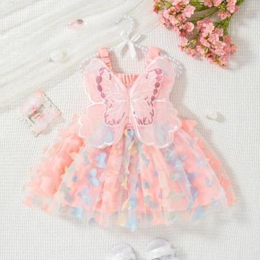 Imagem de Vestido Estilo Princesa Para Bebê Menina, Roupas Com Suspensório De Bo