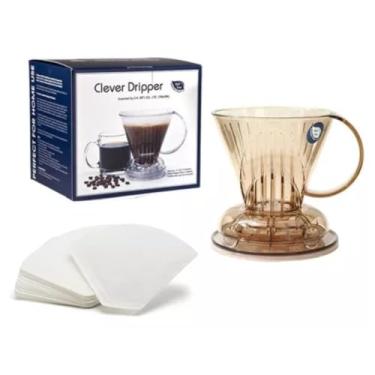 Imagem de Suporte Acrilico Com Filtro CLEVER Marrom 300 ml