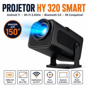 Imagem de Projetor HY320 Portátil com Controle Remoto HDMI USB Bivolt
