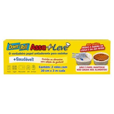 Imagem de Kit 2 Rolos Papel Antiaderente Dover Roll Assa + Leve 30cm x 3m cada  