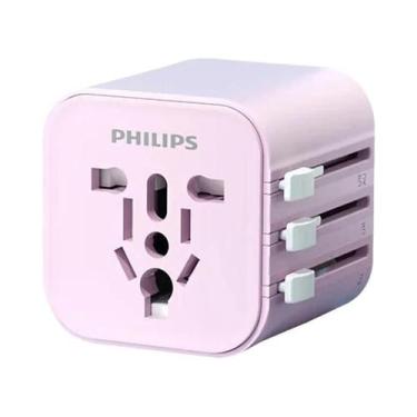 Imagem de Adaptador De Viagem Universal Philips: Conversor De Tomada EUA, UE, Au