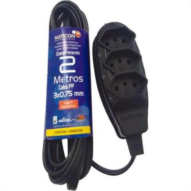 Imagem de Ext Naticon Pp 0,75 02Mt 2P+T10A Preto
