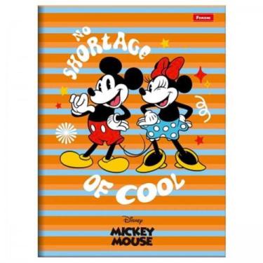 Imagem de Caderno Brochura Capa Dura 1/4 Pequeno Mickey Vintage 80 Folhas Foroni