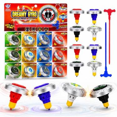 Imagem de Kit 16 Beyblades de Ferro Pião Atacado Lembrancinha Festa Sacola Surpr