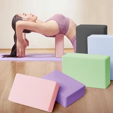 Imagem de Kit 2 Unid Tijolo Bloco De Yoga eva Pilates rpg Exercicios